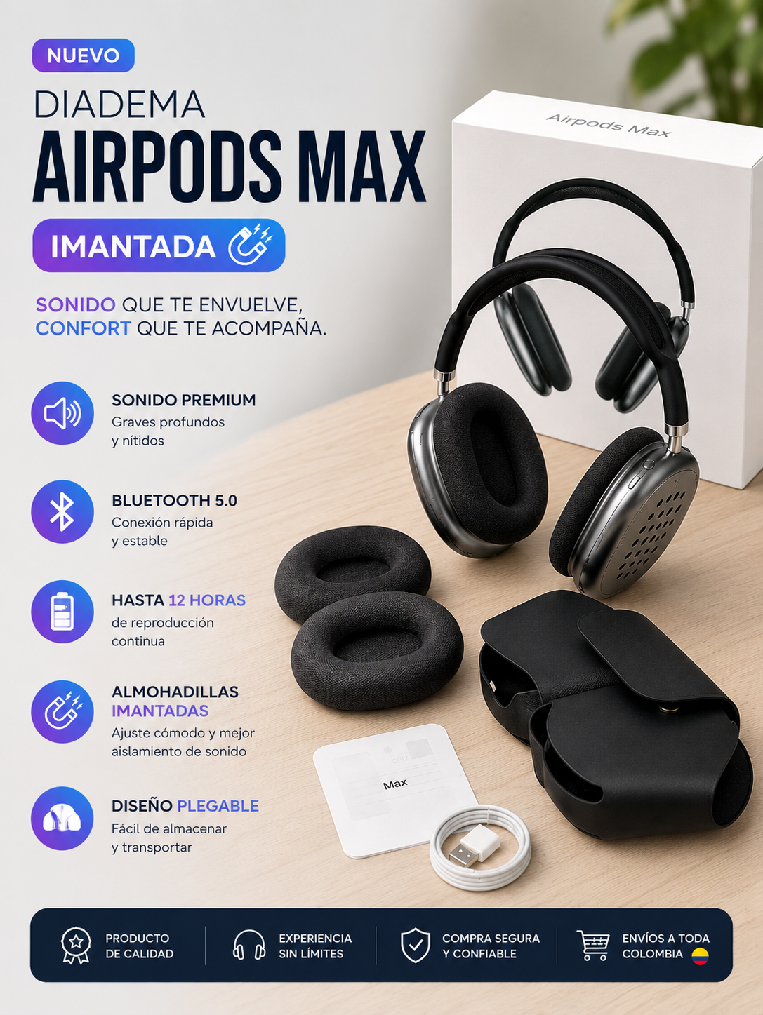 DIADEMA AIRPODS IMANTADA 1.1